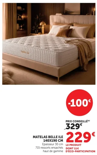 MATELAS BELLE ILE 140X190 CM