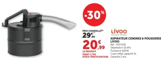 LIVOO Aspirateur cendres & poussières LIVOO DOH139
