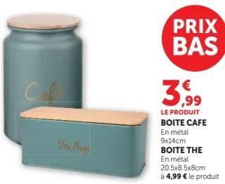 Boîte café ou thé en métal