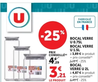 Bocal verre U