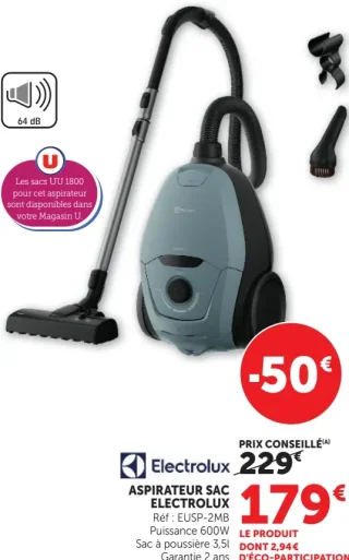 Aspirateur sac Electrolux EUSP-2MB