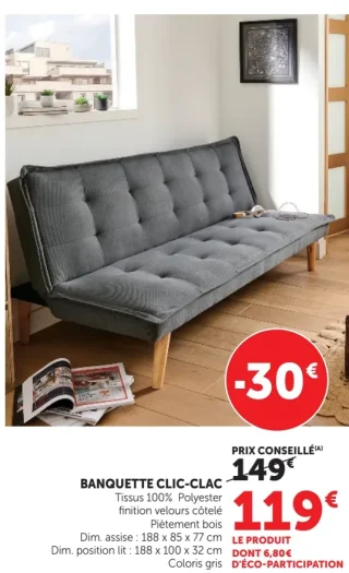 BANQUETTE CLIC-CLAC