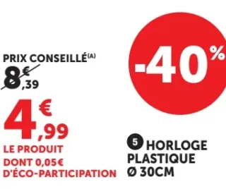 Horloge plastique