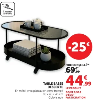 Table basse desserte