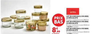 LOT DE 6 BOCAUX A VIS 200G LE SPECIALISTE