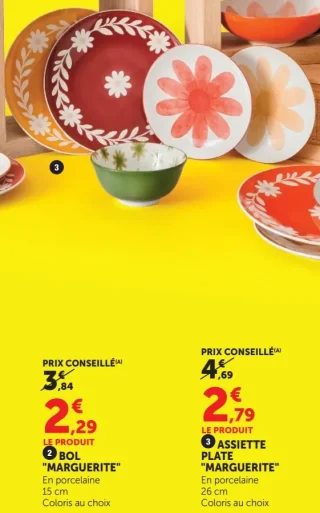 Artime Assiette plate "Marguerite" En porcelaine 26 cm