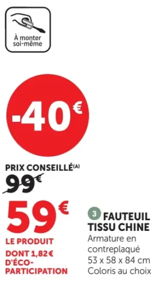 Fauteuil Tissu Chine