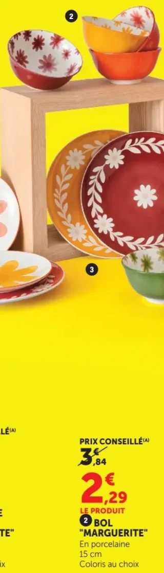 Bol en porcelaine "Marguerite" Artime