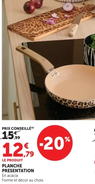 Planche de présentation en acacia