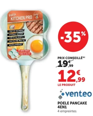 Poêle pancake 4en1 Kitchen Pro Venteo
