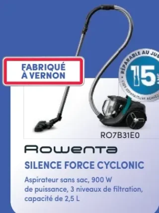 Aspirateur sans sac Rowenta Silence Force Cyclonic RO7B31E0