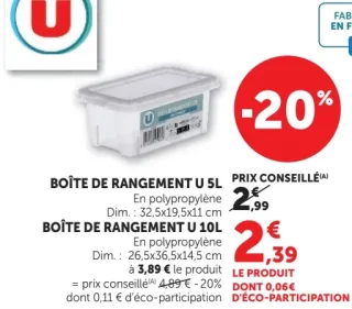 BOÎTE DE RANGEMENT U 5L