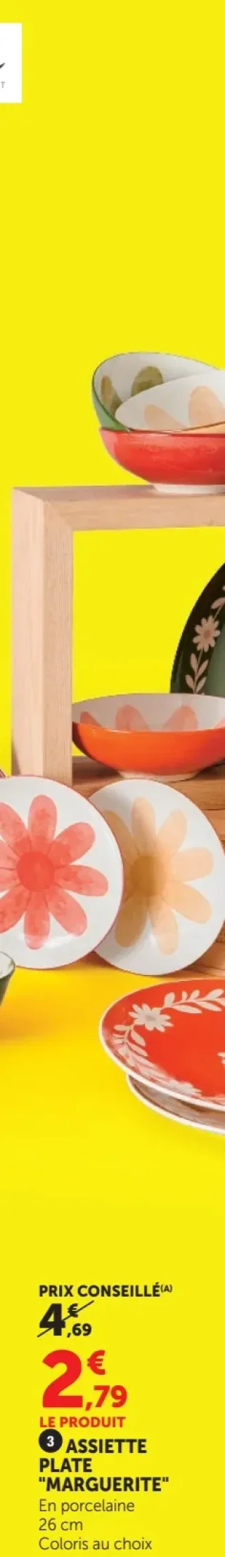 Assiette Plate "Marguerite" Artime