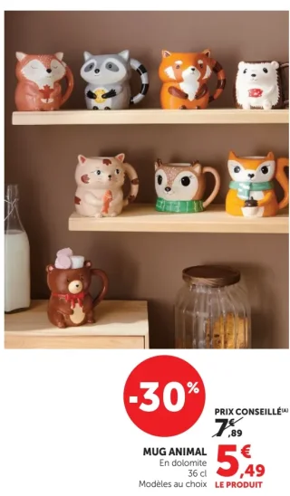 MUG ANIMAL En dolomite 36 cl