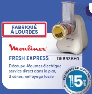 Découpe-légumes électrique Moulinex Fresh Express DK853BE0