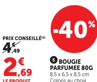 Bougie parfumée 80g