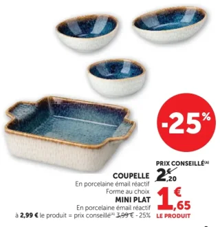 MINI PLAT / COUPELLE