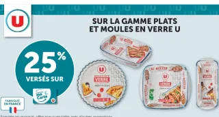 Sur la gamme plats et moules en verre U