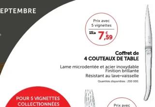 Coffret de 4 couteaux de table Laguiole Heritage