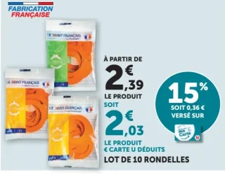 LOT DE 10 RONDELLES LE JOINT FRANÇAIS