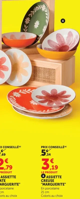 Assiette creuse Marguerite Artime