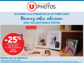 U Photos service -25% sur tout le site
