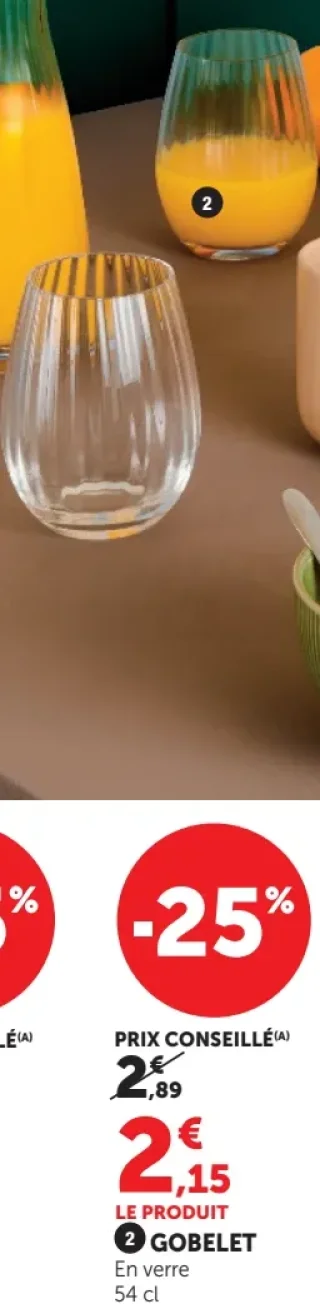 Gobelet en verre