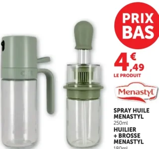 Spray huile ou Huilier + brosse Menastyl