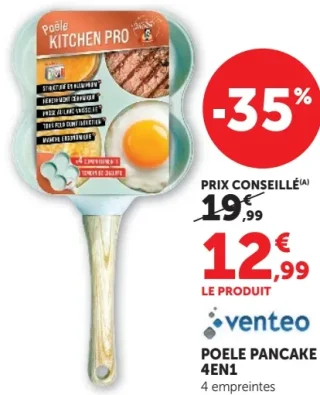 Poele pancake 4en1 Venteo Kitchen Pro