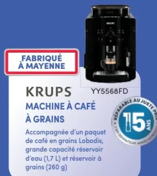 KRUPS Machine à café à grains YY5568FD