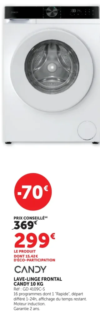 Candy Lave-linge frontal GD 4109C-S