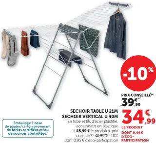 Séchoir table U 21M ou Séchoir vertical U 40M