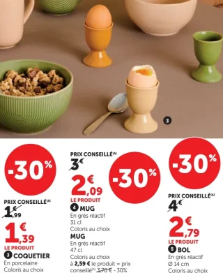 Coquetier en porcelaine