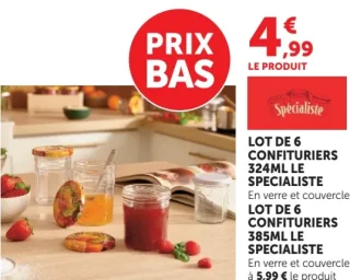 Lot de 6 confituriers Le Spécialiste