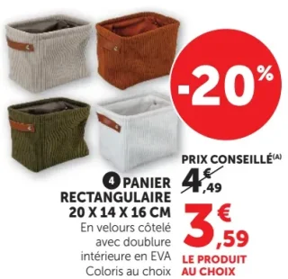 Panier rectangulaire