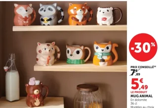Mug animal en dolomite