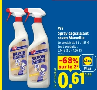W5 Spray dégraissant savon Marseille