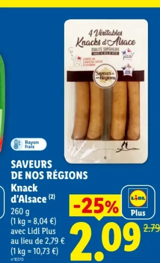 Saveurs de nos Régions Knack d'Alsace