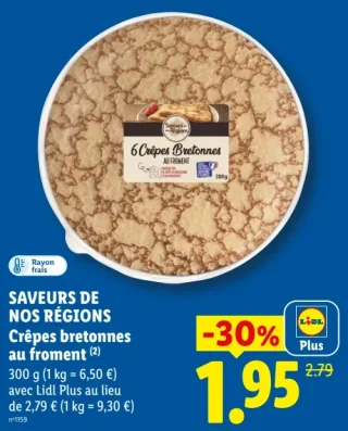Saveurs de nos Régions Crêpes bretonnes au froment