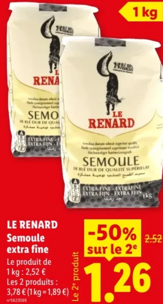 LE RENARD Semoule extra fine