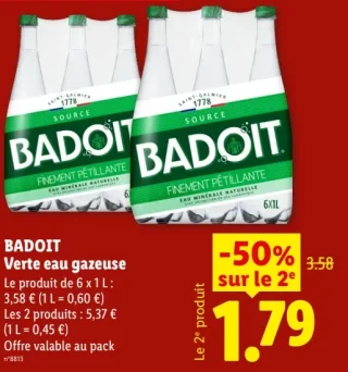 BADOIT Verte eau gazeuse