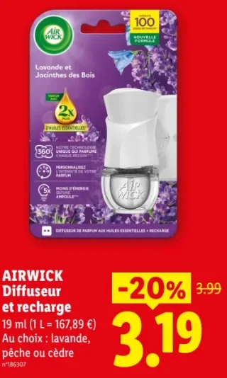 AIRWICK Diffuseur et recharge