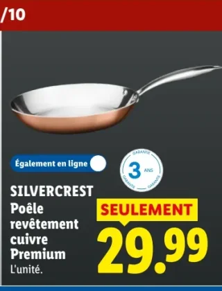 SILVERCREST Poêle revêtement cuivre Premium