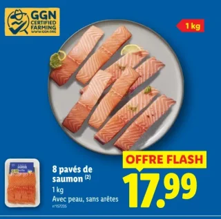 8 pavés de saumon