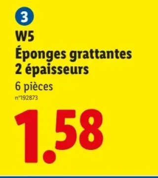 W5 éponges grattantes 2 épaisseurs