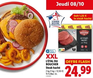 L'étal du Boucher Steak haché XXL