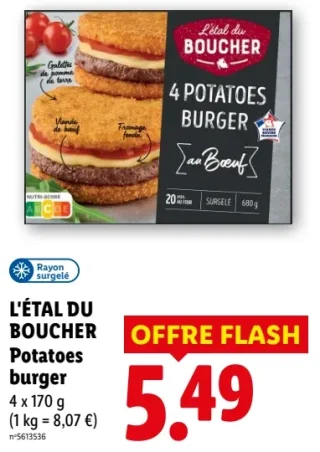 L'ÉTAL DU BOUCHER Potatoes burger