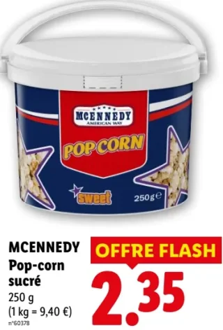 MCENNEDY Pop-corn sucré