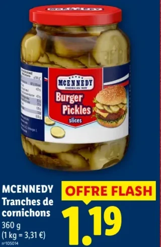 MCENNEDY Tranches de cornichons