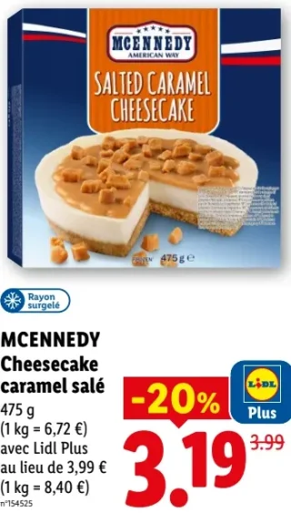 MCENNEDY Cheesecake caramel salé